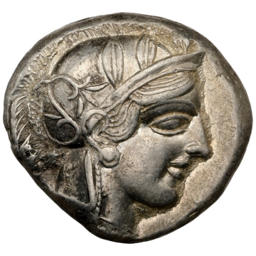 ATTICA. Athens. Ca. 440-404 BC. AR tetradrachm (25mm, 17.19 gm, 8h). NGC Choice XF 5/5 - 4/5