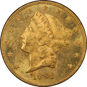 1892-CC $20 Liberty Head Double Eagle PCGS MS62 (CAC) From The Fairmont Collection Mont Blanc Set