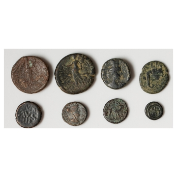 Roman Provincial. Lot of eight (8) BI and AE issues. Fine. 