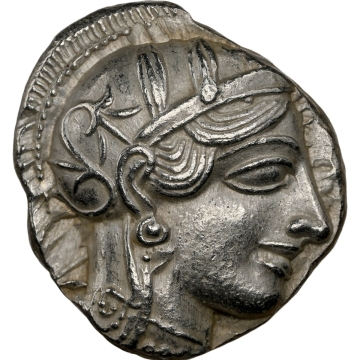 ATTICA. Athens. Ca. 440-404 BC. AR tetradrachm (24mm, 17.17 gm, 8h). NGC Choice AU 5/5 - 3/5