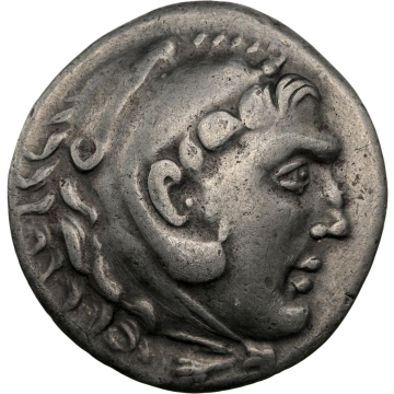 PAMPHYLIA. Aspendus. Ca. 212-181 BC. AR tetradrachm (30mm, 1h). NGC VF, die shift. 