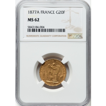 1877A FRANCE G20F NGC MS62