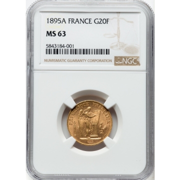 1895A FRANCE G20F NGC MS63