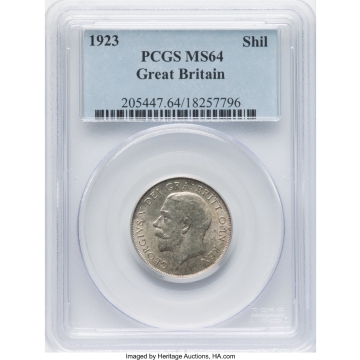 1923 Shil Shilling - George V PCGS MS64