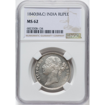 1840(B&C) India Ruupee NGC MS62