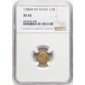 1786M DV SPAIN 1/2E NGC XF45