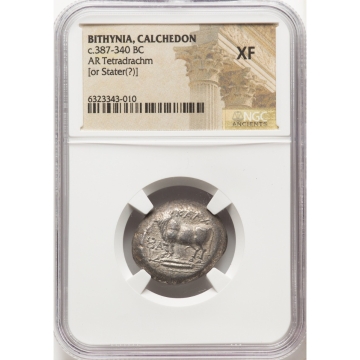 c.387-340 BC BITHYNIA, CALCHEDON AR Tetradrachm NGC XF40