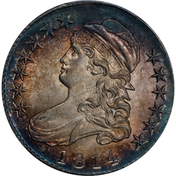 1814 50C Capped Bust Half Dollar PCGS MS64 O-102 Rarity 2 Die State 102.1