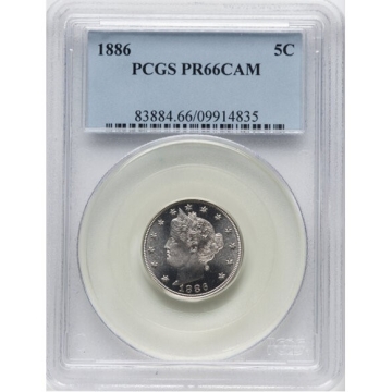 1886 5C Liberty Nickel PCGS PR66CAM