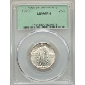 1920 25C Standing Liberty Quarter PCGS MS66FH (OGH)