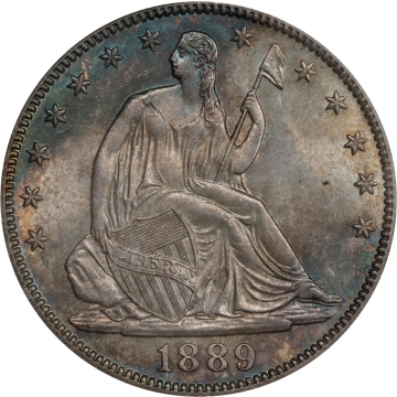 1889 50C Liberty Seated Half Dollar PCGS MS65 WB-101 (CAC Gold) (OGH)