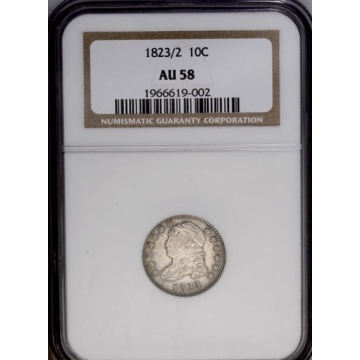 1823/2 Capped Bust Dime, Small E's 10C NGC AU58