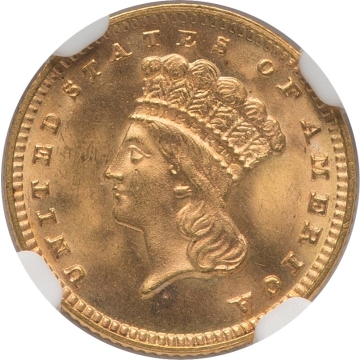 1889 Gold Dollar - Type 3 G$1 NGC MS67