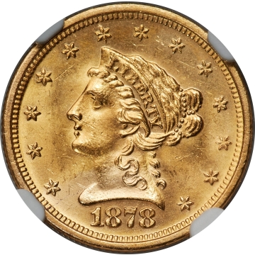 1878-S Quarter Eagle $2.50 NGC MS64