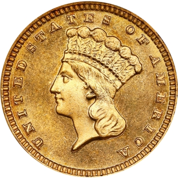 1884 Gold Dollar - Type 3 G$1 NGC MS67 (CAC)