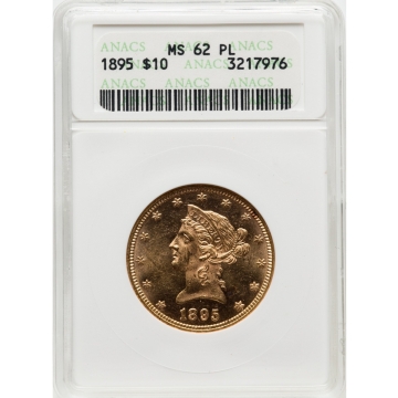 1895 $10 MS62 Prooflike ANACS