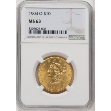 1903-O Eagle - Motto $10 NGC MS63