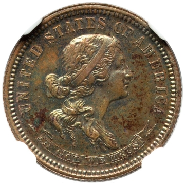 1870 10C Standard Silver Dime, Judd-851, Pollock-958, Low R.7, PR64 Brown NGC. NGC Census: (1/3). PCGS Population: (1/2)