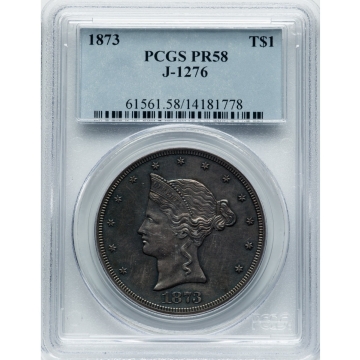 1873 T$1 Trade Dollar, Judd-1276, Pollock-1418, R.4, PR58 PCGS.