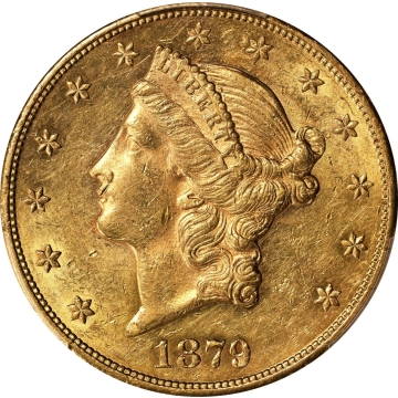 1879-S $20 Liberty Head Double Eagle PCGS AU58