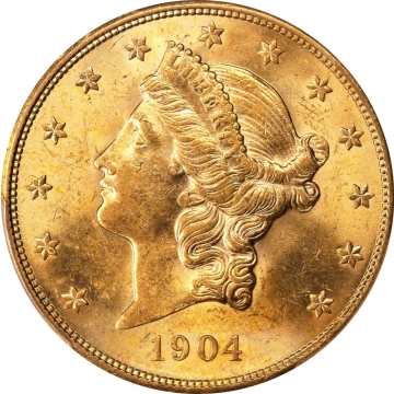 1904 $20 Liberty Head Double Eagle PCGS MS62