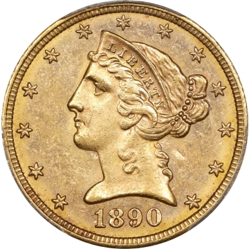 1890-CC Liberty Head Half Eagle. MS-63 (PCGS). CAC. CMQ.