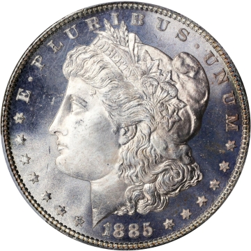 1885 Morgan Silver Dollar. MS-67+ PL PCGS Top Pop Non Finer 