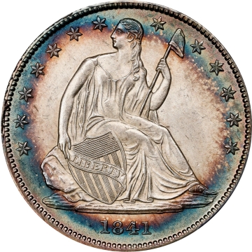 1841-O 50C Liberty Seated Half Dollar PCGS MS64+ CAC