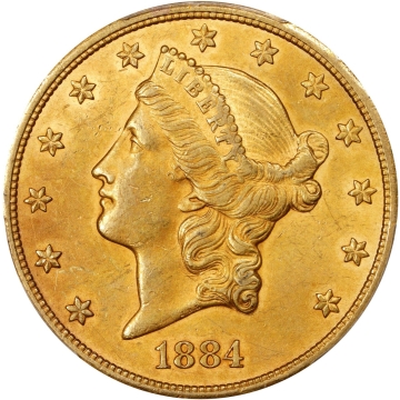 1884-CC Liberty Head Double Eagle. MS-61 (PCGS).