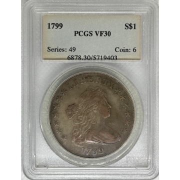 1799 $1 Draped Bust Dollar PCGS VF30