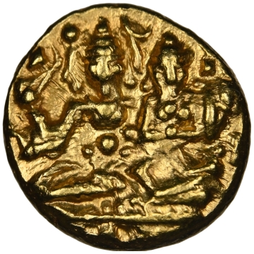 Vijayanagar. Hari Hara II 1/2 Pagoda ND (1377-1404) MS62 NGC