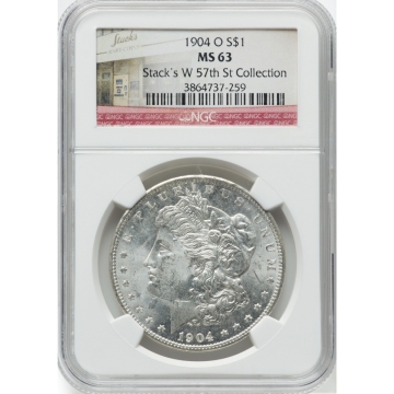 1904-O Morgan Dollar S$1 NGC MS63