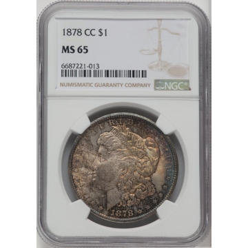 1878-CC Morgan Dollar S$1 NGC MS65