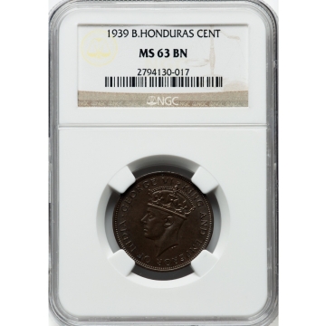 1939 B.HONDURAS CENT NGC MS63BN